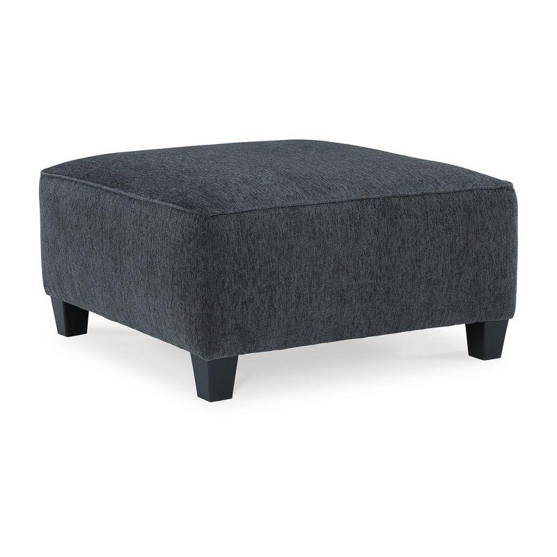 Signature Design by Ashley Contemporary Abinger Oversized Accent Ottoman Chenille Smoke