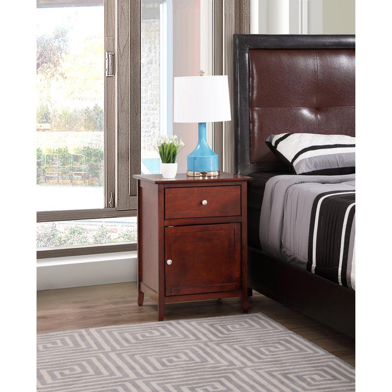 Lzzy Modern Classic Cherry 1-Drawer Nightstand