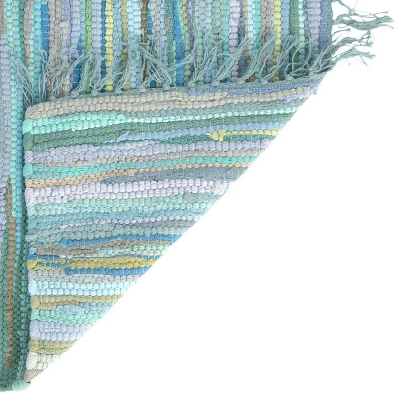 Unique Loom 2' 2 x 6' 7 Striped Chindi Cotton Runner Rug