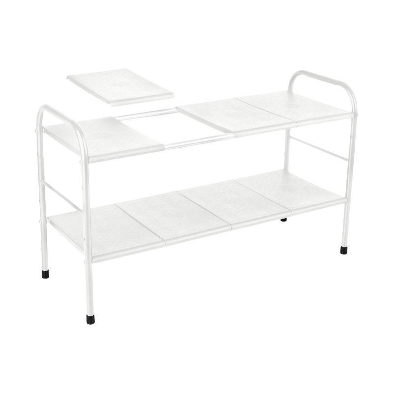 Under Sink Organizer - 2 Tier Adjustable Shelf Organizer with 8 Removable Panels - Kitchen or Bathroom Under Sink Organizers and Storage by Home-Complete