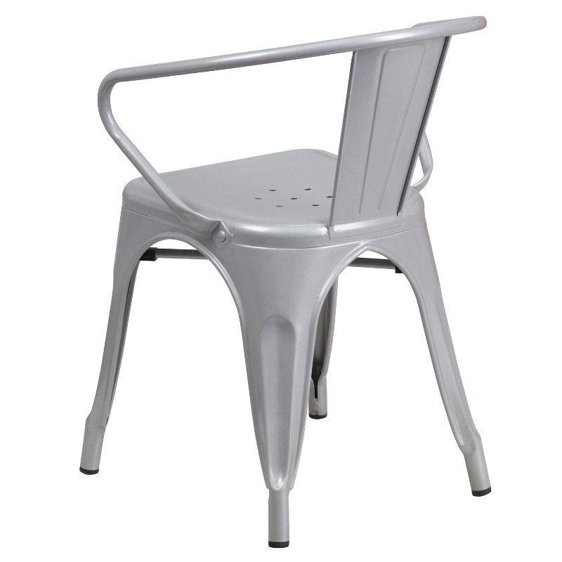 Flash Furniture Hucheson Metal Indoor-Outdoor Chair with Arms