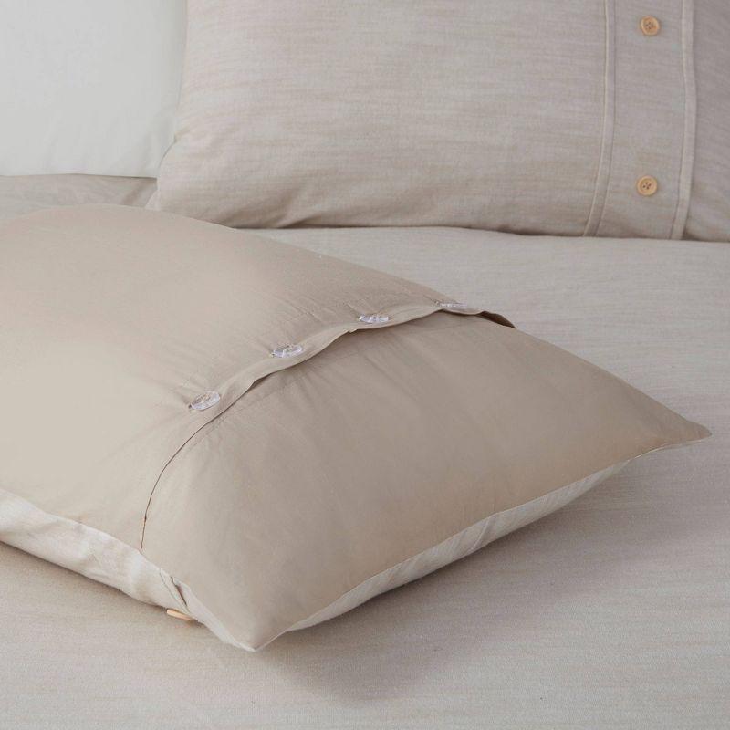 Madison Park Dover Natural Organic Cotton Oversized Duvet Cover Set Full/Queen (Set of 3)