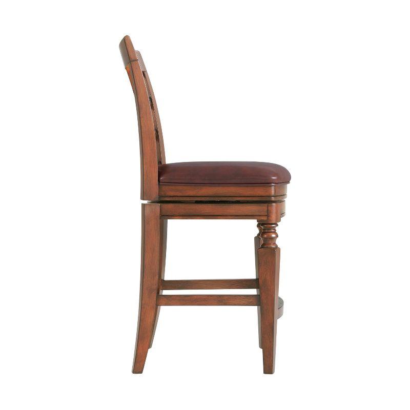 Napa Swivel Upholstered Counter Stool with Solid Wood Frame