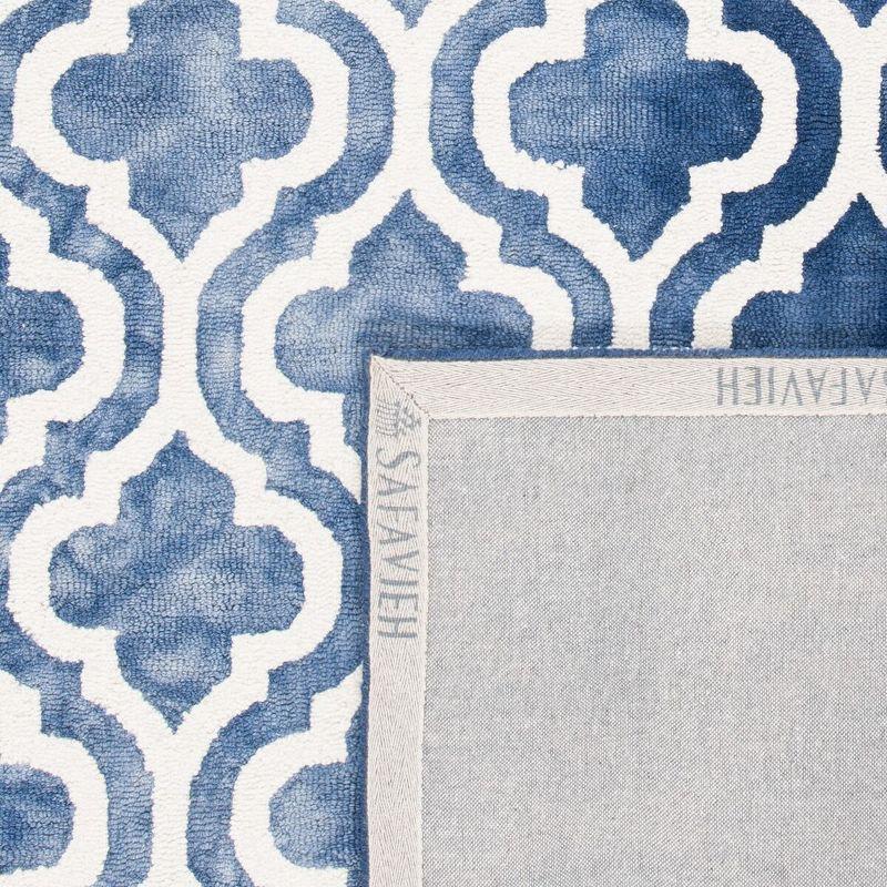 Dip Dye DDY537 Hand Tufted Indoor Area Rug - Navy/Ivory - 7'x7' - Safavieh