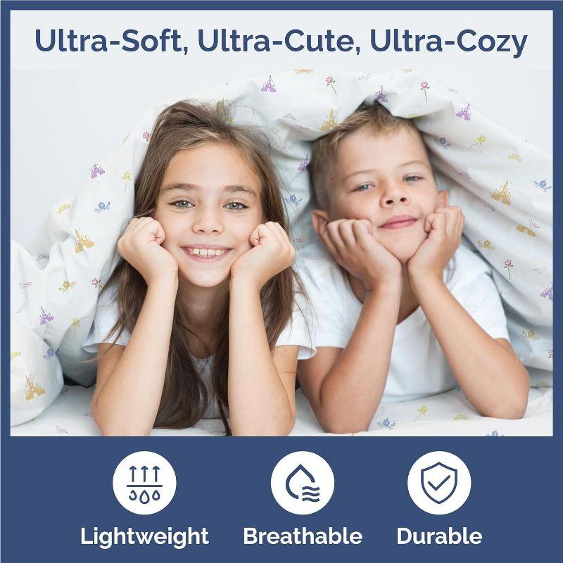 CGK Linens 4 Piece Kids Microfiber Sheet Set - Wrinkle Free - Cute, Cozy, Soft