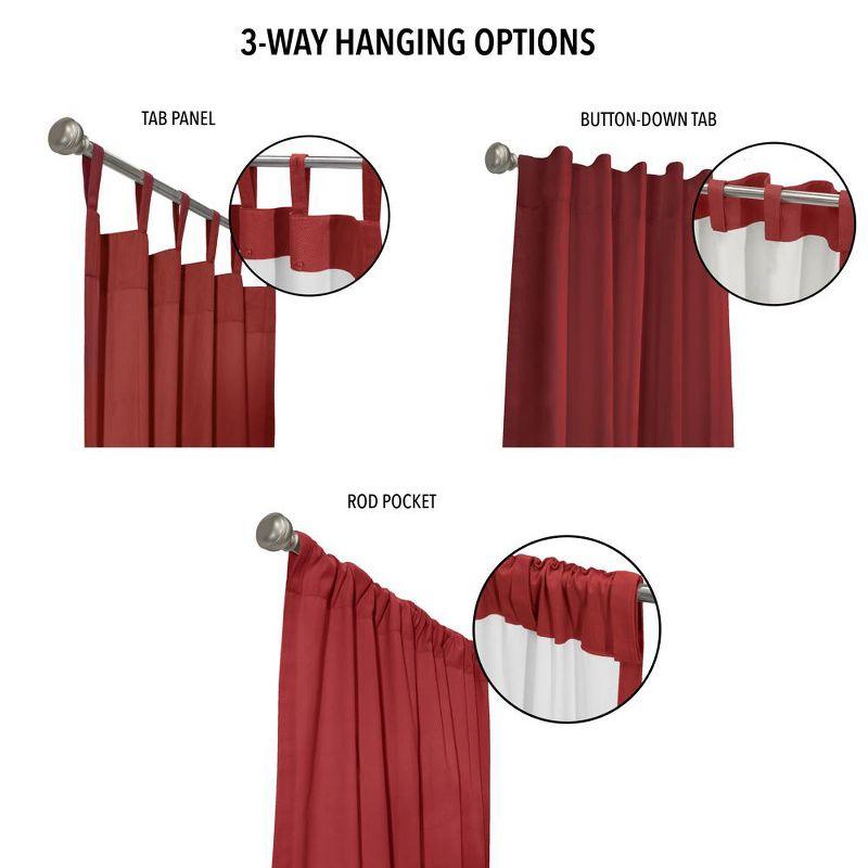 Thermalogic Weathermate Topsions Room Darkening Provides Daytime and Nighttime Privacy Curtain Panel Pair Each 40" x 63" Burgundy