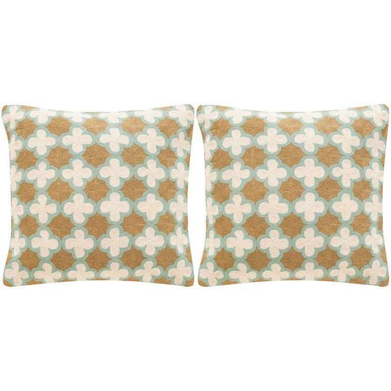 Carna Geometric Feather Throw Pillow