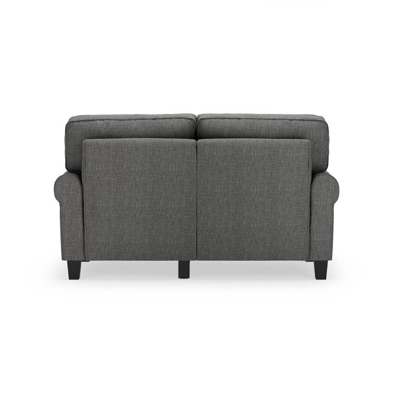 Serta Copenhagen 61" Rolled Arm Sofa, Easy Care Fabric, Soft Pillow Back, Pocket Coil Seat Cushions