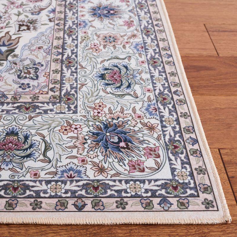 Tucson TSN123 Power Loomed Machine Washable Area Rug - Beige/Green - 6'x6' - Safavieh.