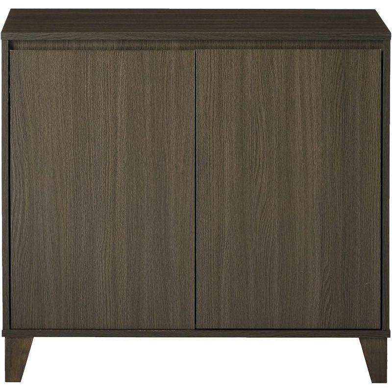 Kings Brand Furniture - 2 Door Cabinet Entryway Console Table with Storage Shelf, Oak Gray