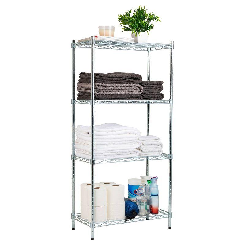 Mind Reader Storage Shelves, Garage Shelving, Storage Shelf, Adjustable, Metal, 48"H