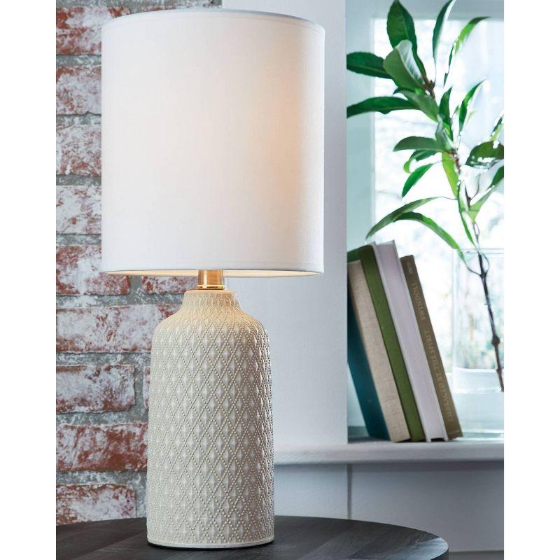 Donnford 20" Gray and White Ceramic Table Lamp