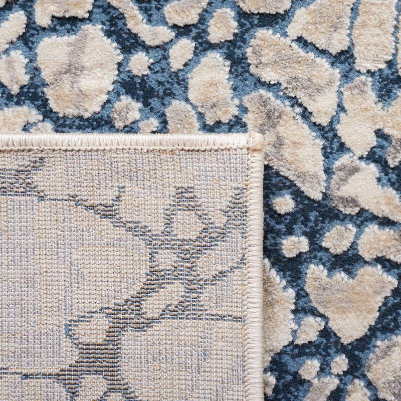 Meadow MDW324 Power Loomed Indoor Area Rug - Navy/Ivory - 6'7"x6'7" - Safavieh
