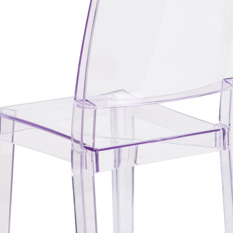 Emma and Oliver Transparent Stacking Side Chair