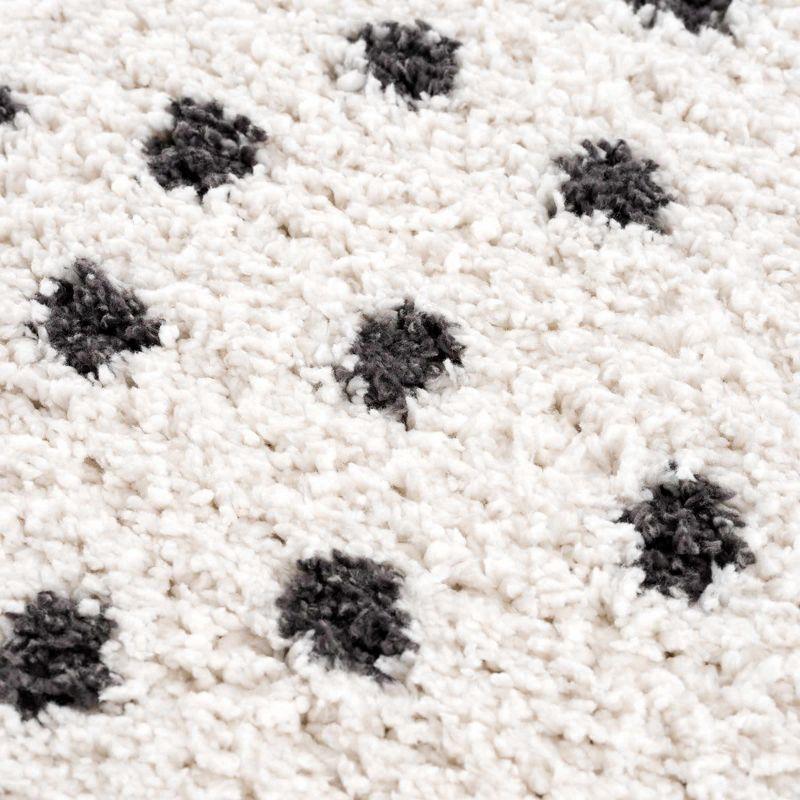 Hauteloom Chaia Dotted Black & White Plush Rug