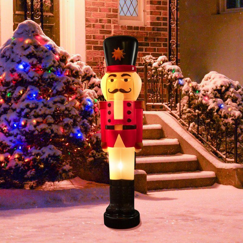 Northlight Lighted Blow Mold Nutcracker Soldier Outdoor Christmas Decoration - 59"