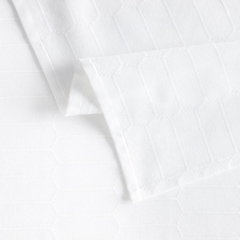 MARTHA STEWART Honeycomb Modern Farmhouse Napkin 4-Pack Set, White, 19"x19"
