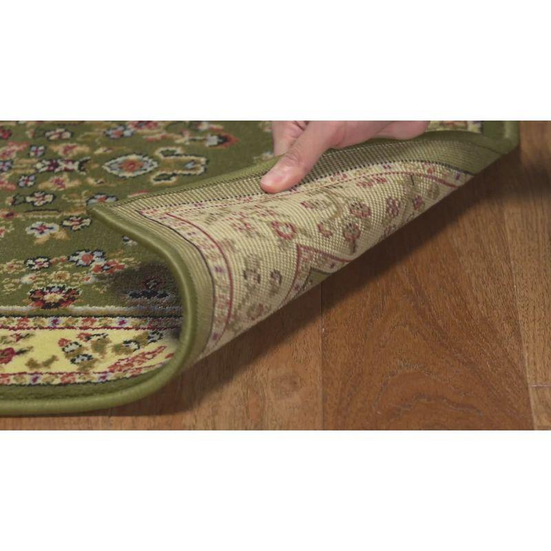 Lyndhurst Sarouk LNH331 Power Loomed Area Rug - Sage/Ivory - 6'x6' - Safavieh