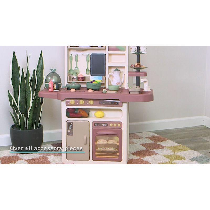 SunnyDaze Decor Mini Meals Kitchen Playset with Light, Sounds and Cooking Effects