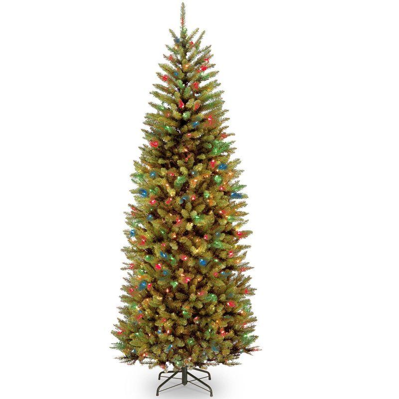 The Holiday Aisle® 7.5ft. Kingswood Fir Slim Tree with PowerConnect, Dual Color LED Lights