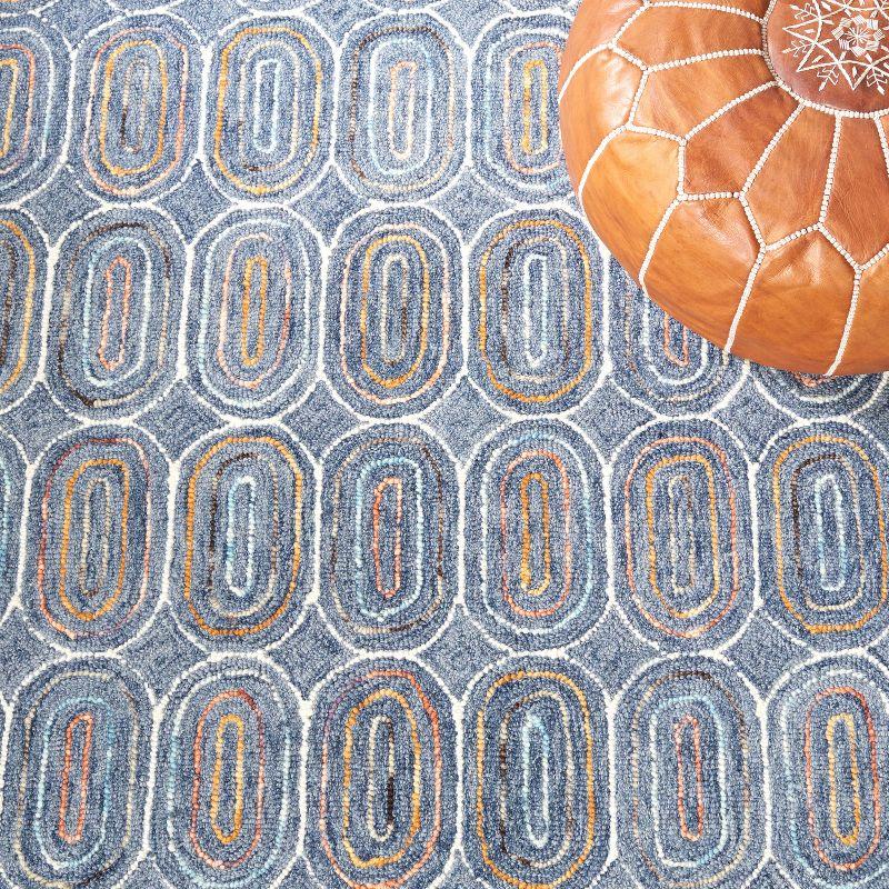 Metro MET124 Hand Tufted Indoor Area Rug - Blue/Yellow - 5'x8' - Safavieh