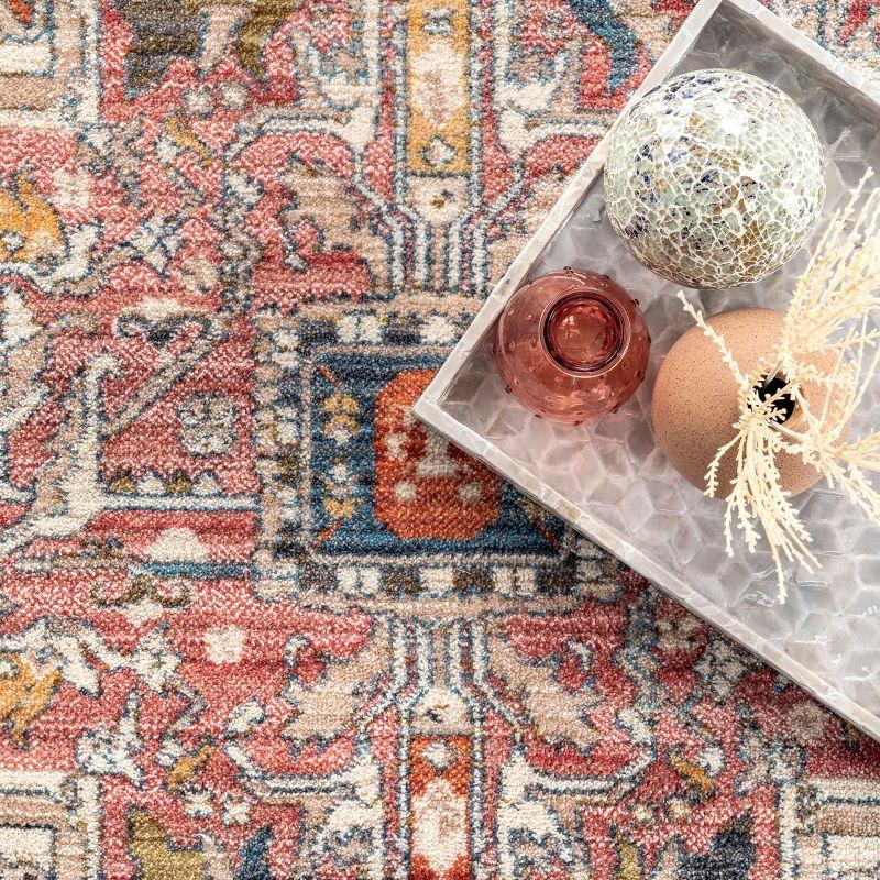 Nuloom Harriet Oriental/Persian 2x3 Accent Indoor Area Rug for Living Room Bedroom Dining Room Entryway Kitchen, Orange/Multicolor