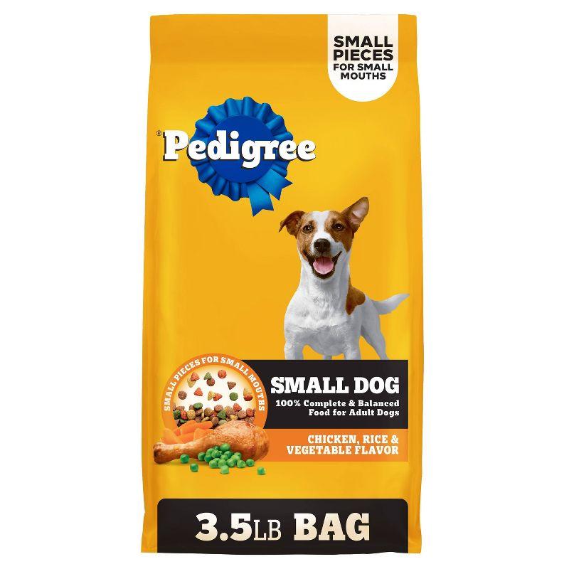 Pedigree Roasted Chicken, Rice, Grain and Vegetable Flavor Small Dry Dog Food - 3.5lbs
