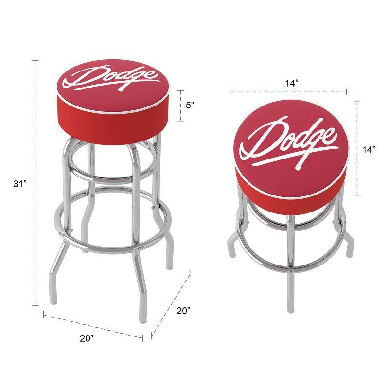 Dodge Signature Swivel Upholstered 31'' Counter Stool with Metal Frame