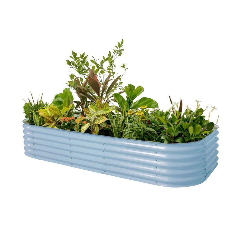 17" Tall 10 In 1 Modular Metal Outdoor Raised Garden Bed