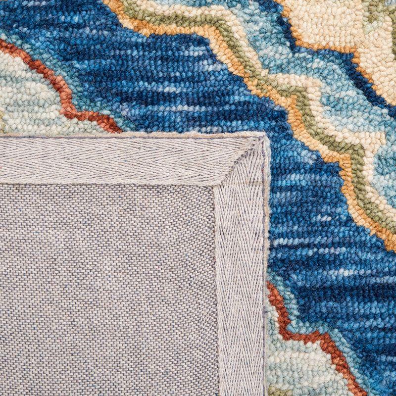 Suzani SZN503 Hand Tufted Area Rug - Navy/Green - 6'x6' - Safavieh.