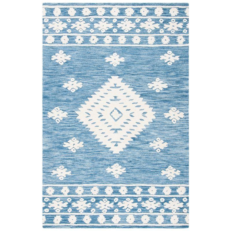 Aspen APN550 Hand Tufted Indoor Accent Rug - Blue/Ivory - 3'x5' - Safavieh