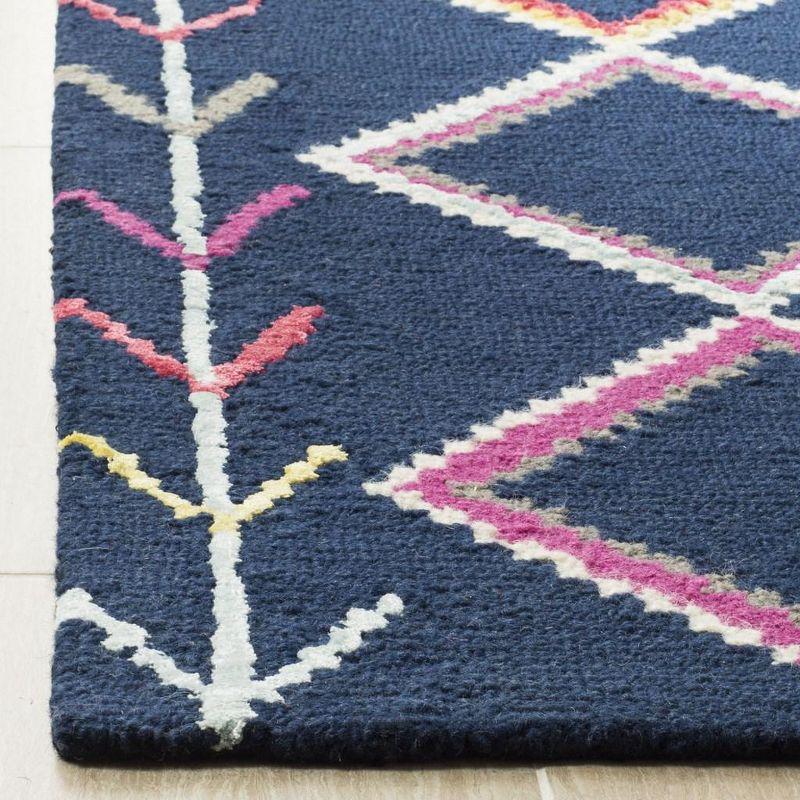 Handmade Bellagio Multicolor Wool Square Tufted Area Rug