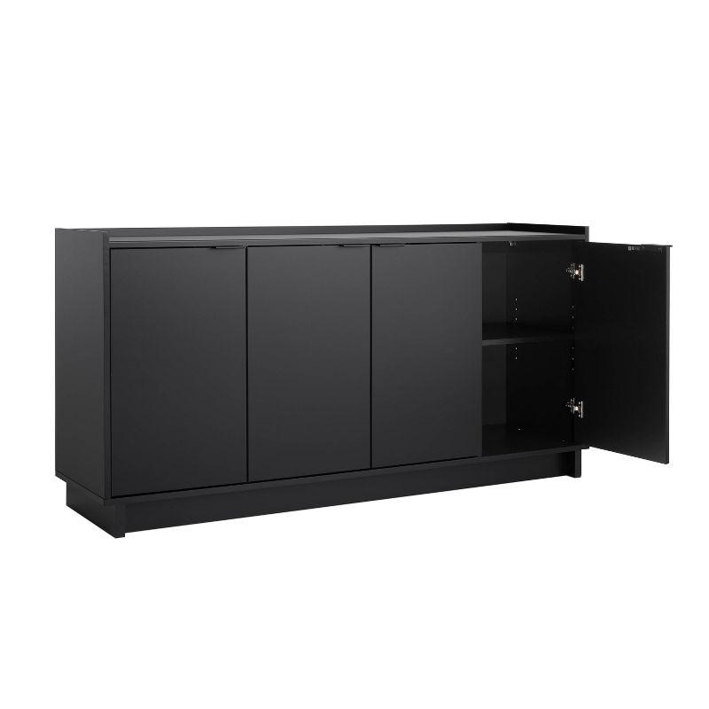 Prepac Simply Modern 4 Door Sideboard Console Table Cabinet