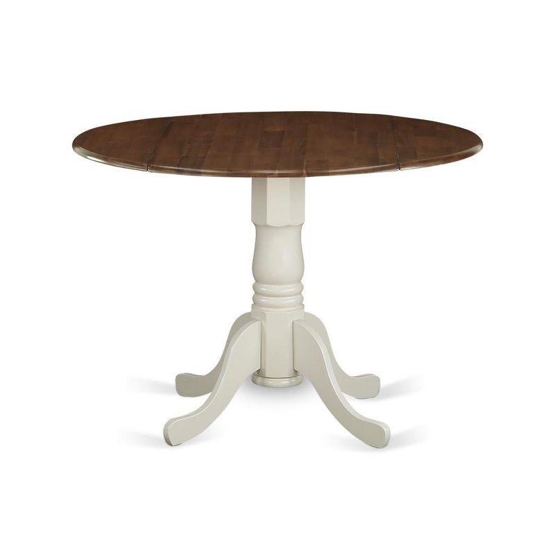 East West Furniture,Dining Table Walnut & Linen White