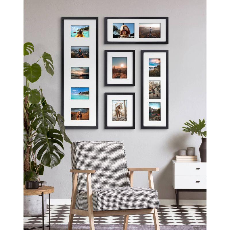 5pc Gallery Frame Box Set Black - Kate & Laurel All Things Decor: Dynamic Wall Display, MDF Construction, Versatile Layouts