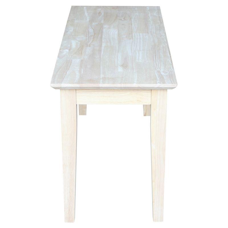 International Concepts Brookshire Bench - Unfinished: Hardwood Frame, 400 lbs Capacity, Spot Clean