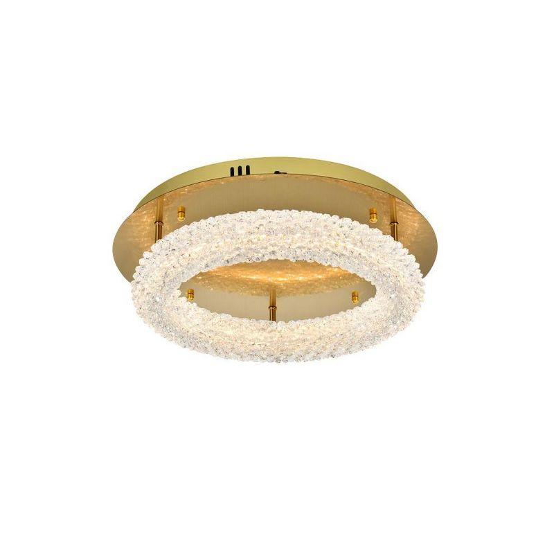 Elegant Lighting Bowen 1 - Light Flush Mount in  Satin Gold