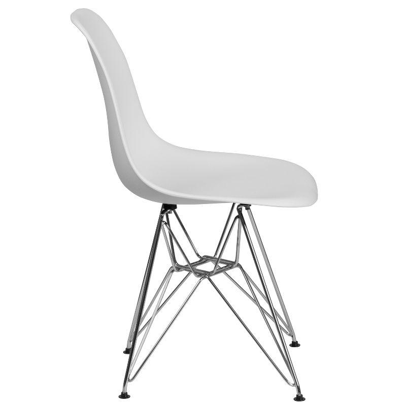 Flash Furniture Elon Series Plastic Chair with Chrome Base