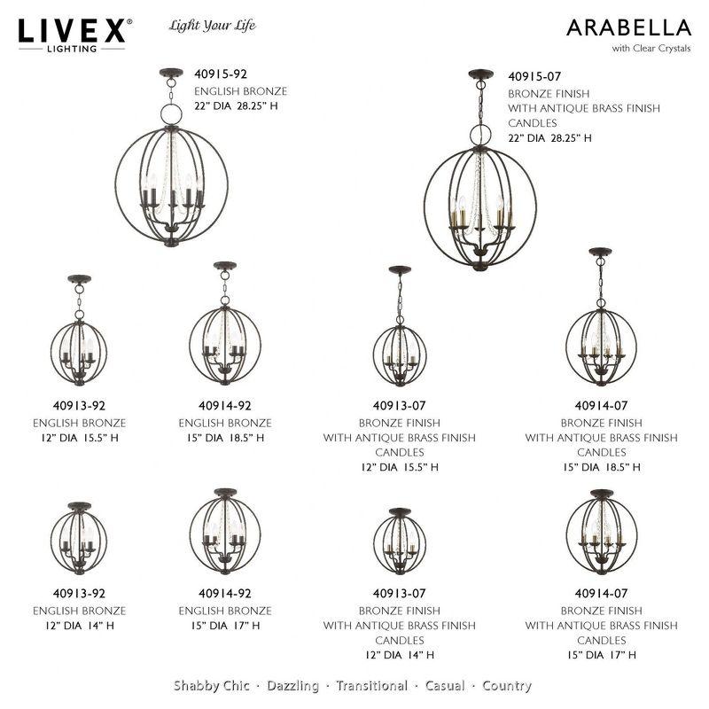 Livex Lighting Arabella 4 - Light Chandelier in  English Bronze