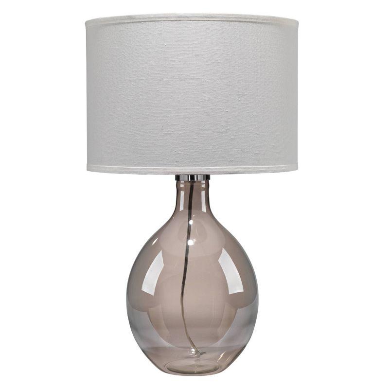 Juliette Glass Table Lamp Gray - Splendor Home: Modern Linen Shade, 3-Way Switch, UL Listed