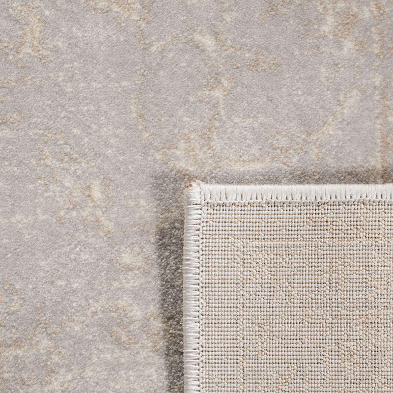 Carnegie CNG621 Power Loomed Area Rug - Light Grey/Cream - 4'x6' - Safavieh.