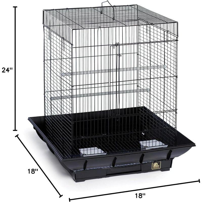 Prevue Black Metal Clean Life Bird Cage with Seed Guard