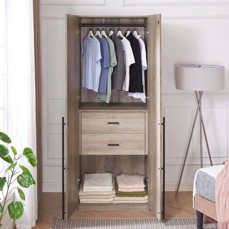 Manhattan Comfort Lee 2 Door Wardrobe Closet