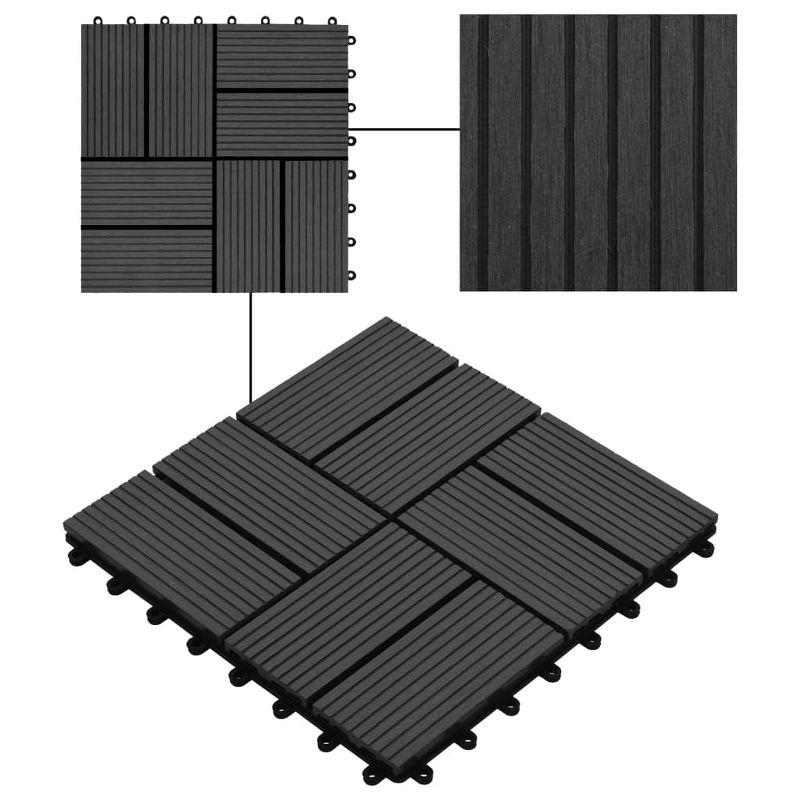 VidaXL VidaXL 11 Pieces Decking Tiles WPC 11.8" x 11.8" 1 Sqm (Set of 11)
