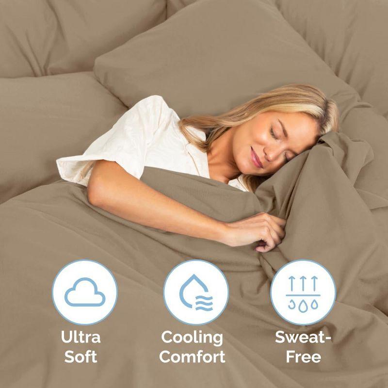 CGK Linens 6 Piece Soft & Cooling Solid Sheet Set - Wrinkle Free Luxury Bed Sheets