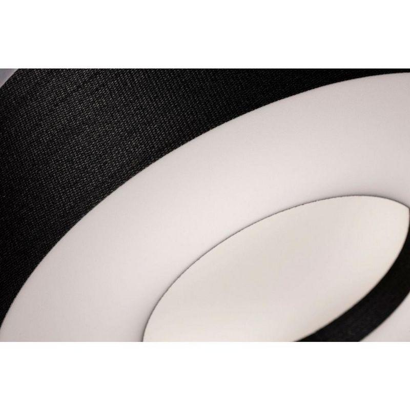 Montclair Black Acrylic Drum Flush Mount Ceiling Light