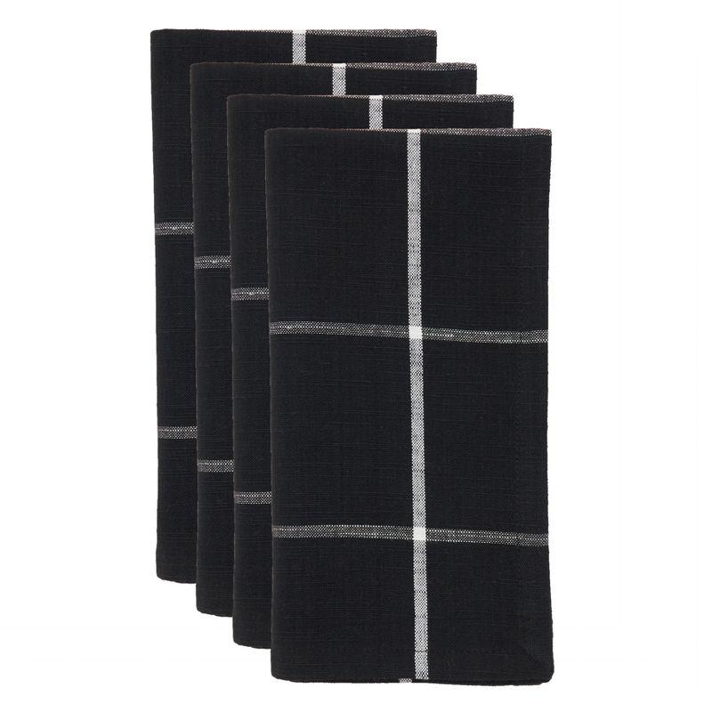 Saro Lifestyle Simple Plaid Table Napkins (Set of 4)