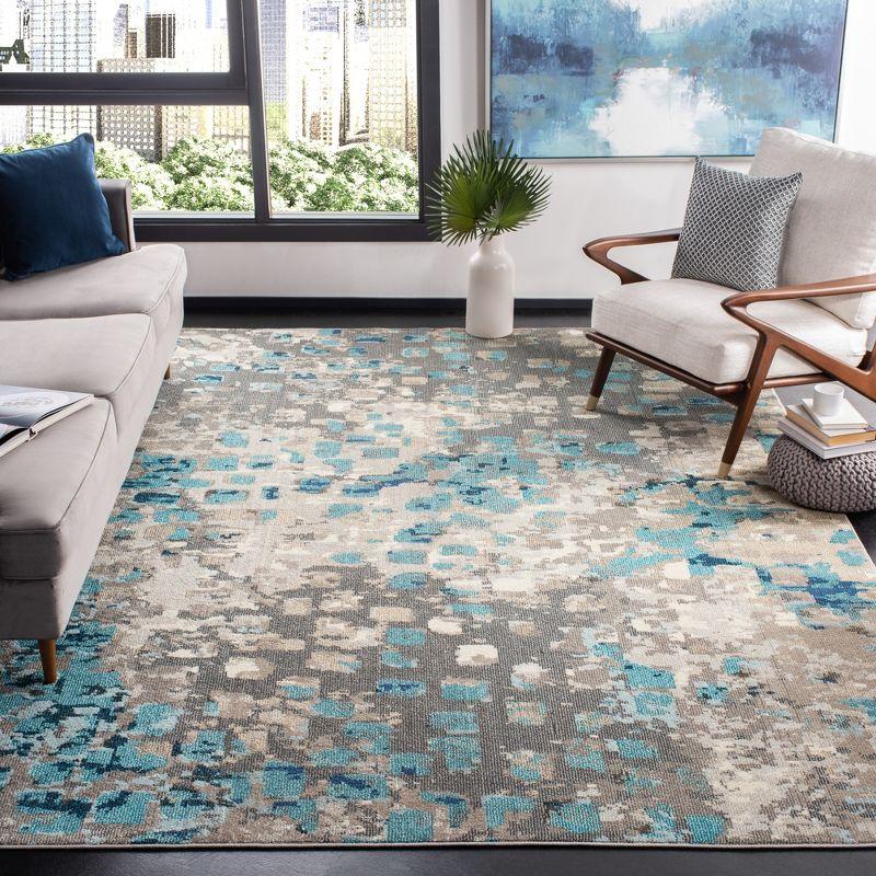 Madison MAD425 Power Loomed Indoor Area Rug - Grey/Blue - 9'x12' - Safavieh
