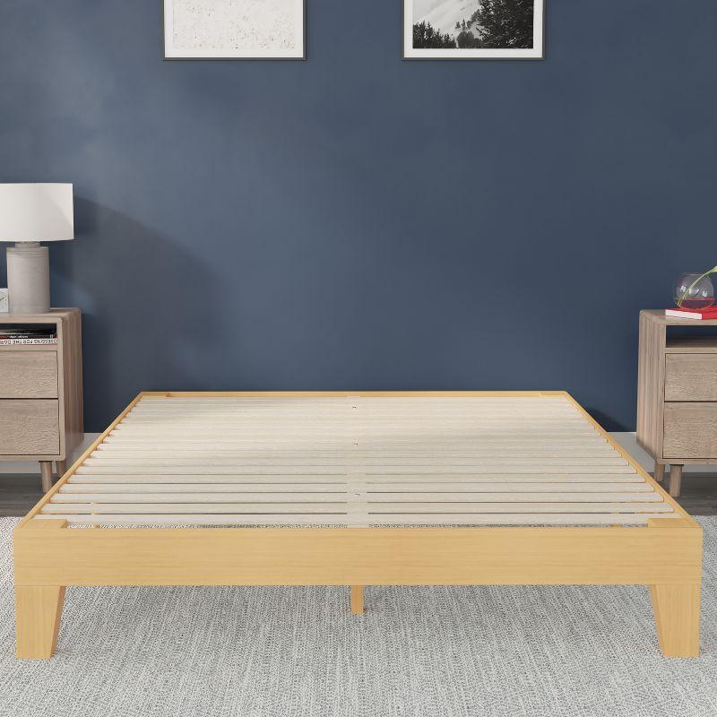 Flash Furniture Evelyn Solid Wood Platform Bed with Wooden Support Slats, No Box Spring Required