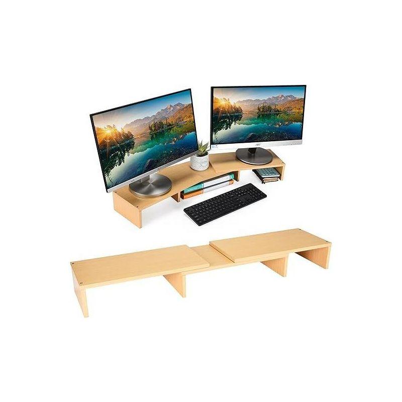 Prosumer's Choice Dual Monitor Riser-Set of 3,Brown